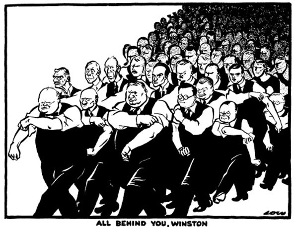 All Behind You Winston cartoon, Evening Standard May 1940