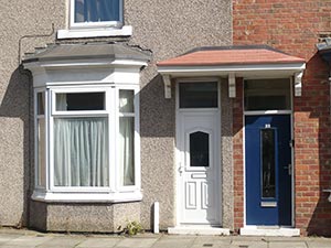 The humble terraced house at 20 Bell Street, Middlesbrough - birthplace of Don Revie